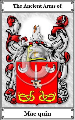 Mac quin Family Crest Download (JPG)  Book Plated - 150 DPI